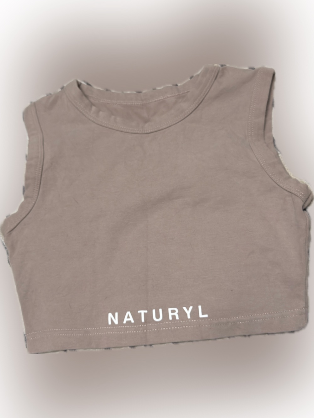 Naturyl by Niykee Latte Element Cropped Tank Top